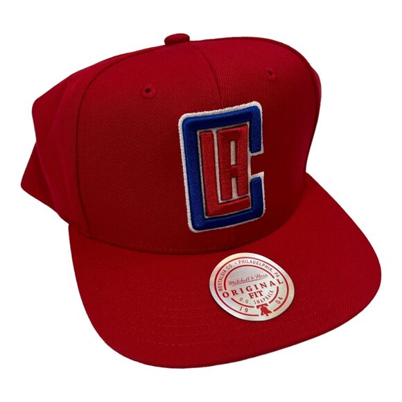 Mitchell & Ness Los Angeles Clippers Ground 2.0 Adjustable Hat Cap Snapback Red - Picture 2 of 3